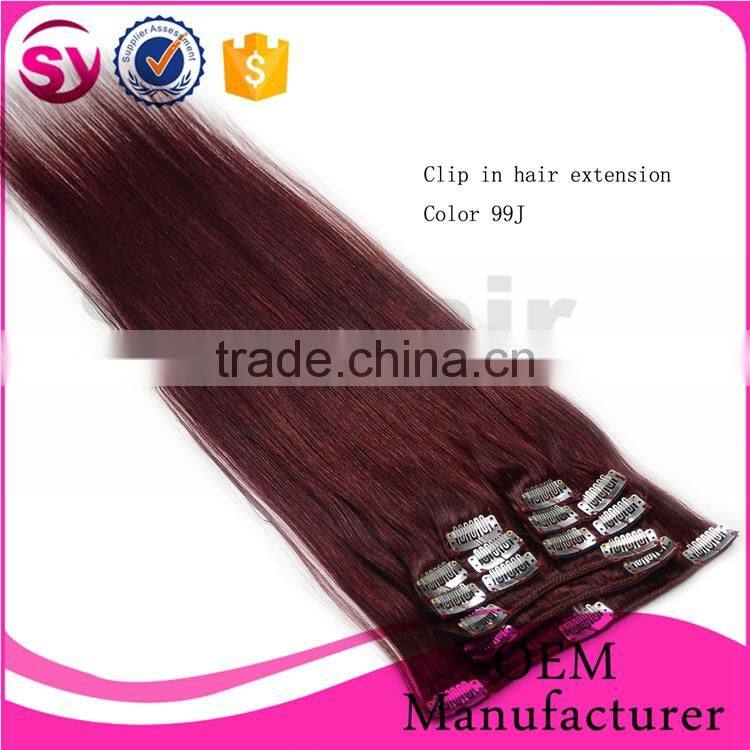 Factory Wholesale Price Cheap 100% Human Hair Clip In Hair Extension, Clip In Hair Extensions For African American