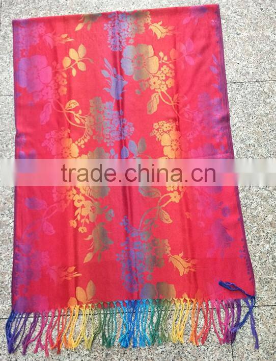2017 Pashmina Scarf Ombre Rainbow Scarf Spring Fall Winter Scarf