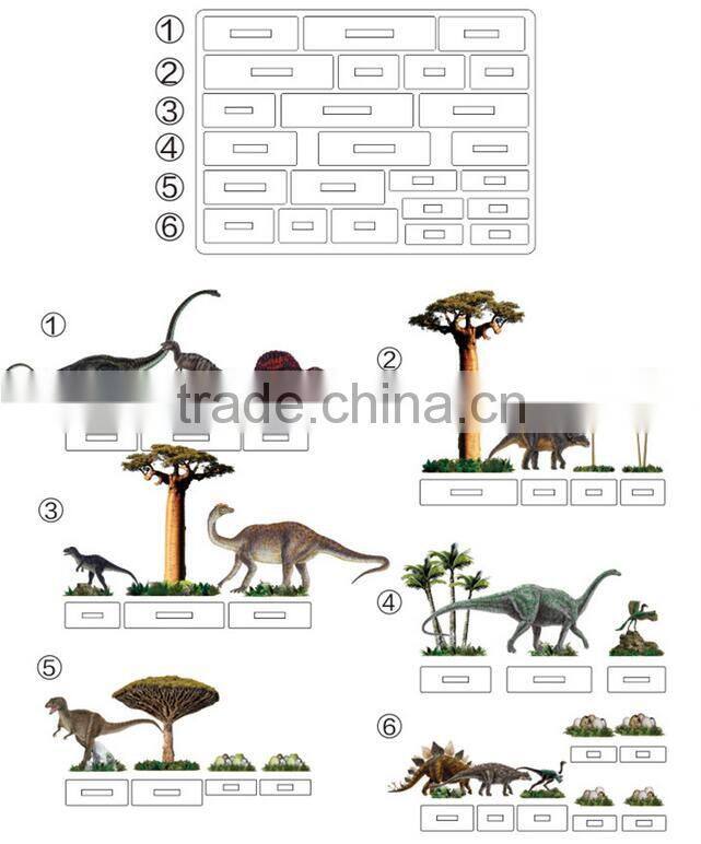 dinosaur park children educational painting toy 3d puzzle toys for kids