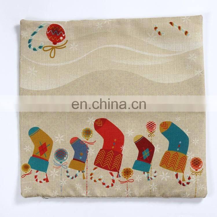 Christmas Socks Decoration Pillows Cushion Cover Printed Pillow Case