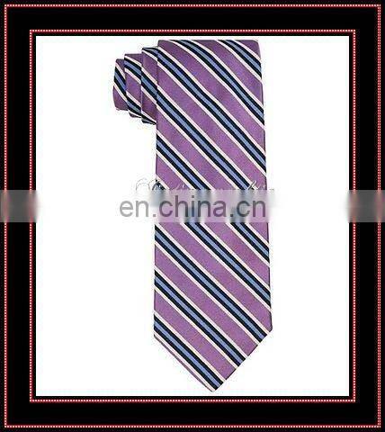 stripe silk & microfiber business necktie
