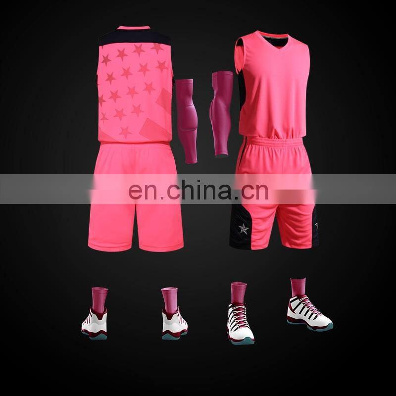 Design adault 100% cool mesh moisture wicking polyester basketball jersey