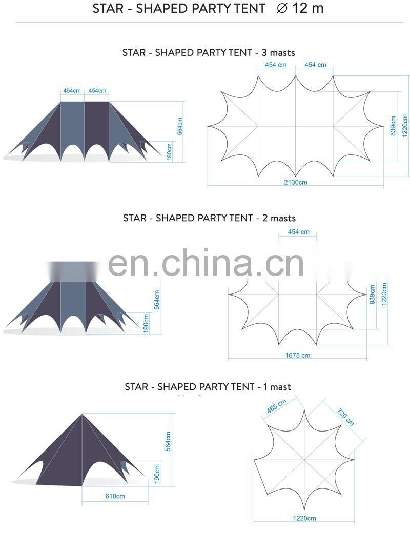 China marquee tents,double star tent with two peaks,high peak canopy tent for wedding