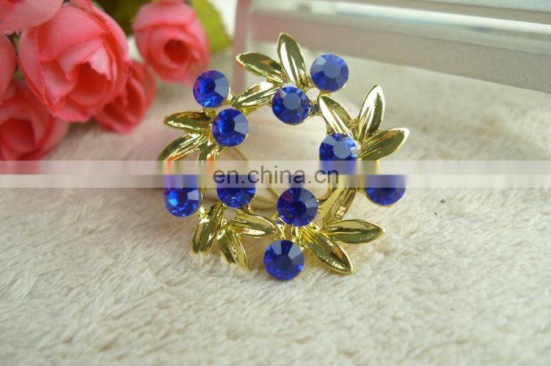 2015 peacock design rhinestone brooch with pin for decoration