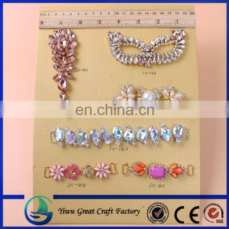 decoration metal and beads linked shoe chains