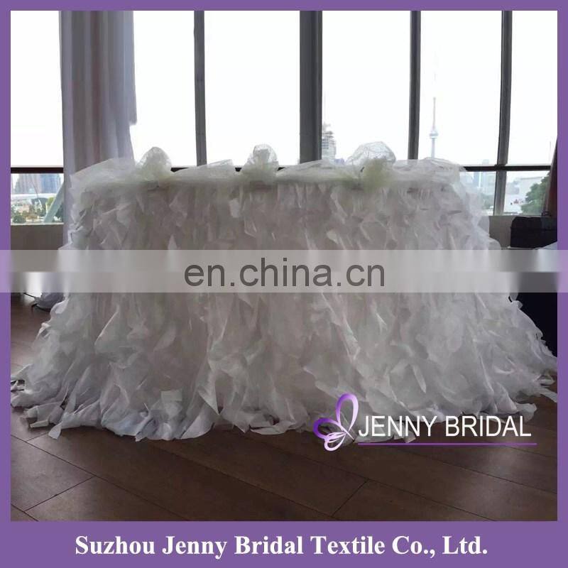 TC017L table party decoration different designs of table skirting for birthday