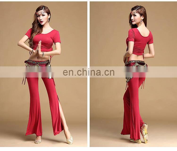 T-5115 Modal summer short sleeve practice belly dance costume