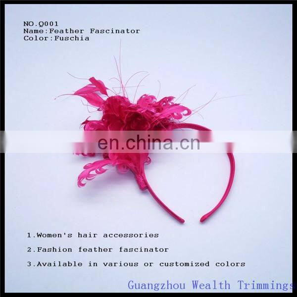Fancy Blue feather hair clip for kids wear