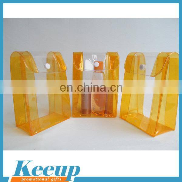 Custom transparent and eco-friendly pvc bags with handle