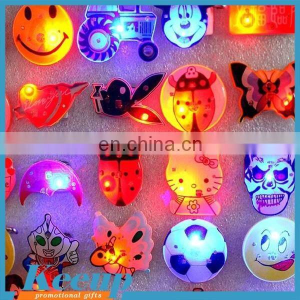Custom Branded led badges,LED Decoration Flashing Pin,christmas LED light up badge