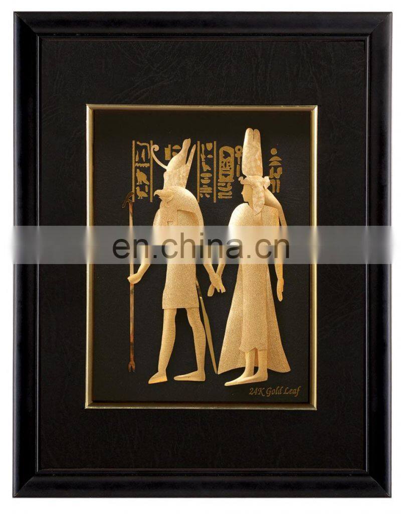 Wall Decoration Picture Frames 3D Queen Egyptian Papyrus Art Painting Gold Picture