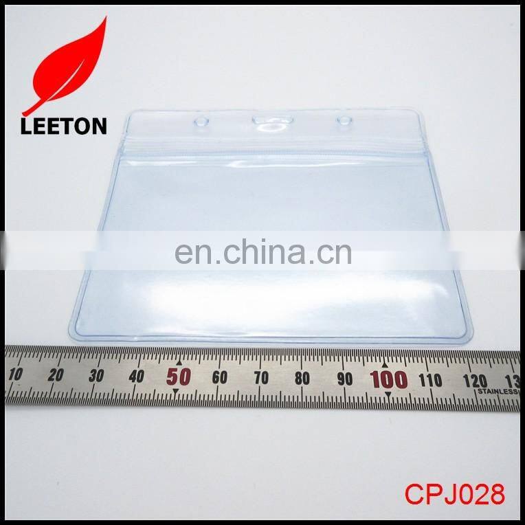 Factory supply clear plastic PVC working card badge holder