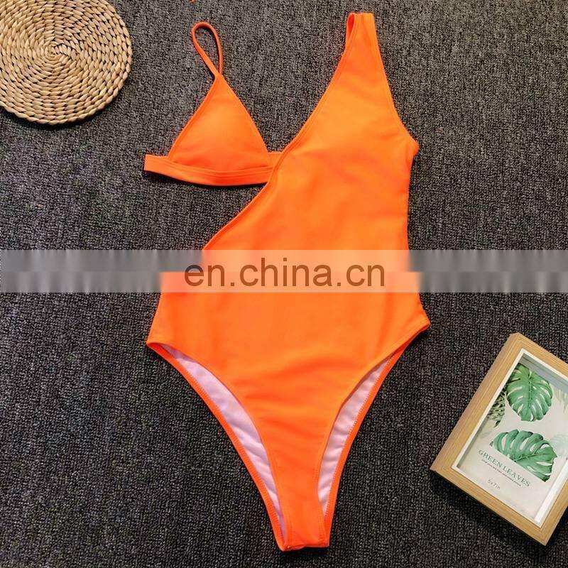 Cut Out Patchwork Hollow Swimsuit String Bikini Push Up Swimwear Bathing Suit Women Bra maillot une piece monokini