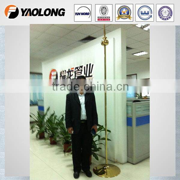 3m gold titanium indoor office flag pole