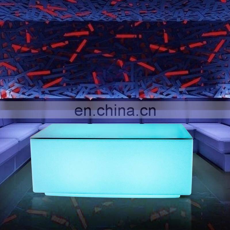 PE plastic led bar cube chairs,illuminated cube stool,plastic led cube seating