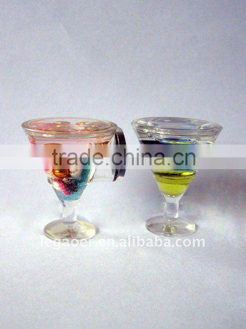 Tooth Shaped Acrylic Small Sand Timer Fridge Magnet