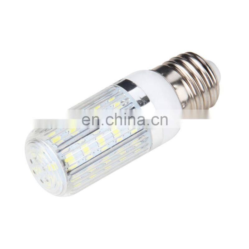E27 7W 36 SMD 5730 Silver Side Light LED Corn Bulb Pure/Warm White 110V/240V