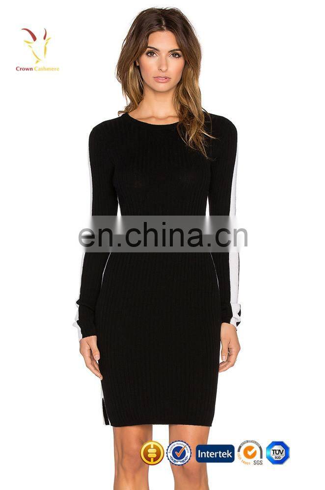 Wool Knit Long Sweater Dress Women