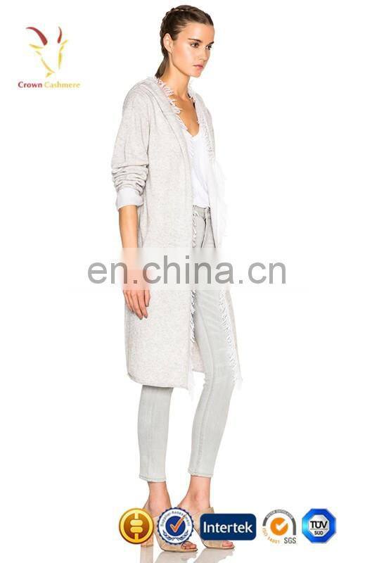 Women Fashion Hooded Cardigan Knitting Patterns Knitted Long Cardigan