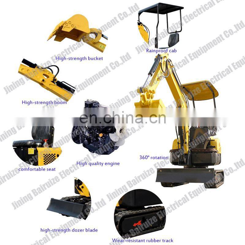 chinese mini excavator ,1.0 ton ,small digger ,rubber track,