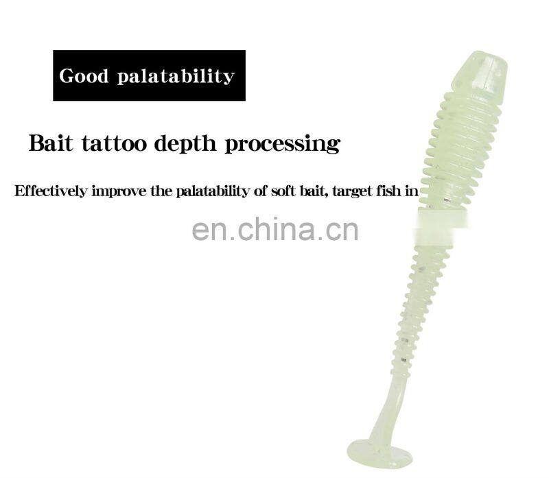 6cm 1.3gg Custom bulk freshwater saltwater t tail soft platicic lures swim worm bait