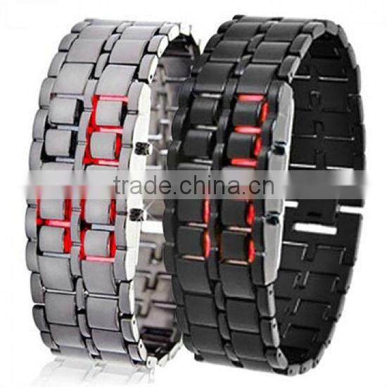 2013 fashion led watch sport stainless steel back