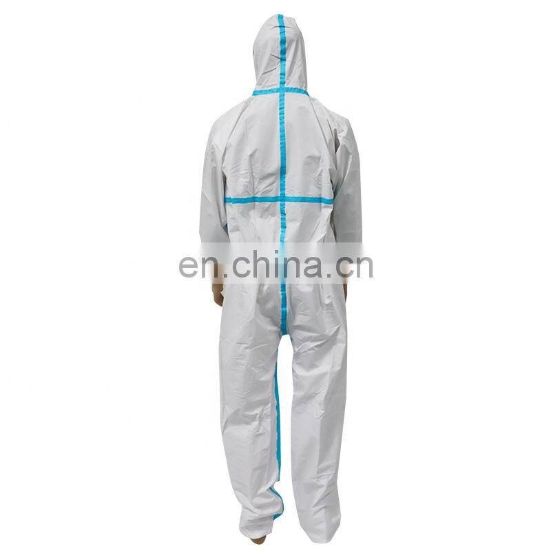 Coverall Isolation CAT III Diaposble Coverall with blue tape