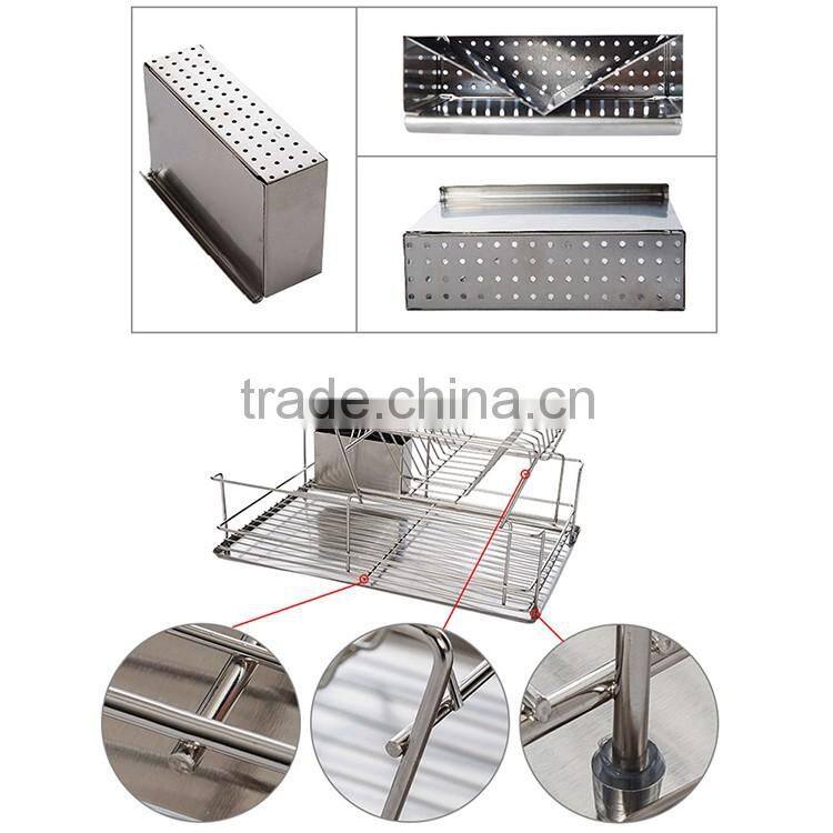 hot selling 2 tier stainless steel dish rack