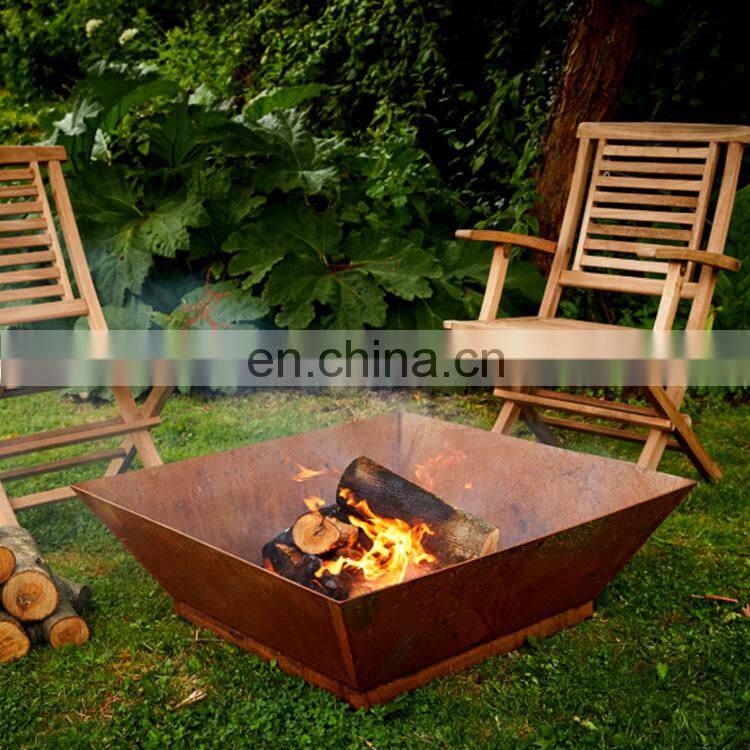 Patio Camping Wood Burning Corten Steel Outdoor Fire Pit
