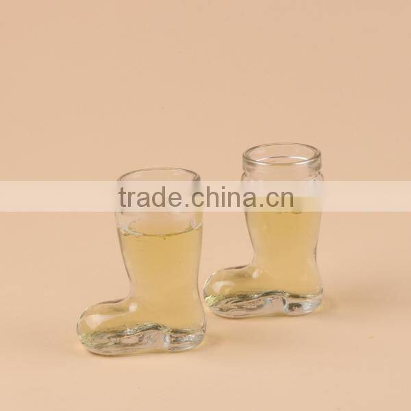 40ml Boot shape Clear Glass cup wine cup couple