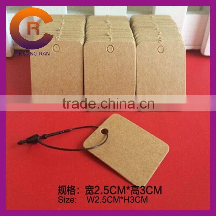 Pink with strings custom made hang tag string