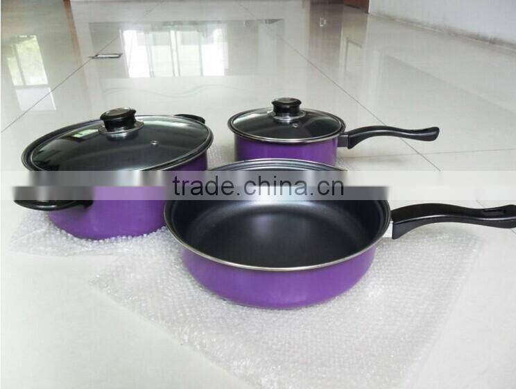 7pcs non-stick carbon steel cookware set ,carbon steel pan