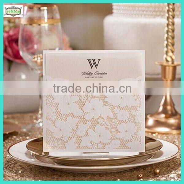 2014 high quality luxurious wedding invitation