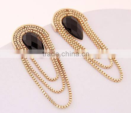 Chinese factory price cheap price high quality chain link tassels earrings