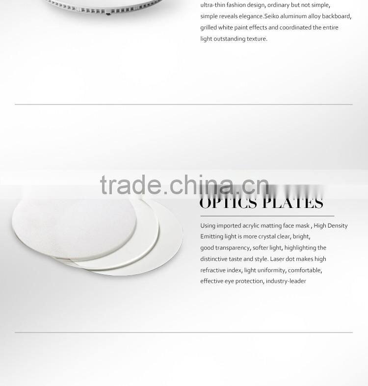 Office ceiling recessed 12W round led panel light for bathroom kitchen dia170mm recessed round LED panel light