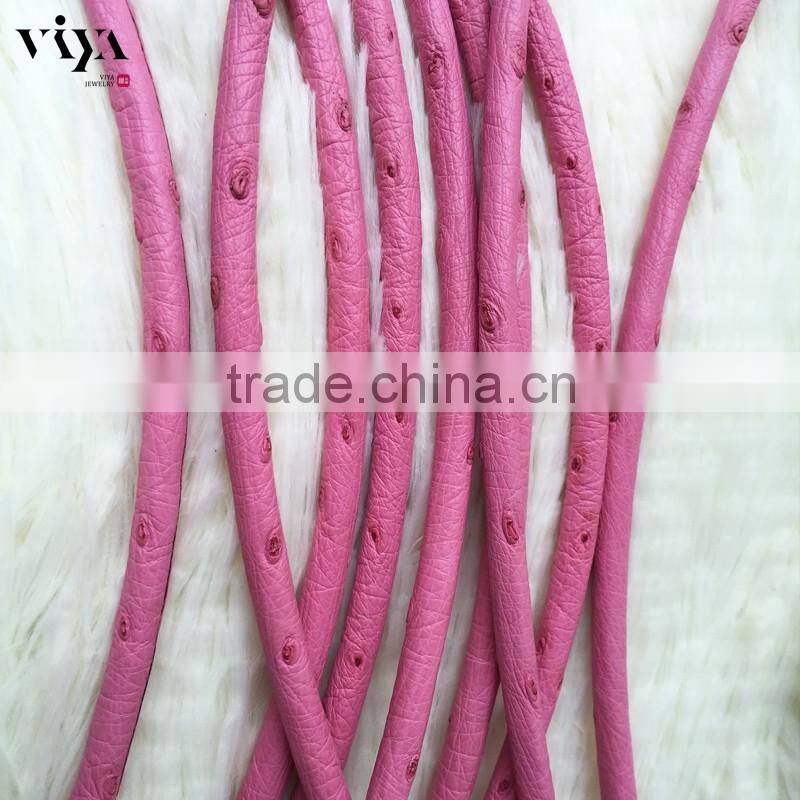New Arival 100% Genuine Ostrich Leather Cord European Standard High Quality Leather for Bracelet