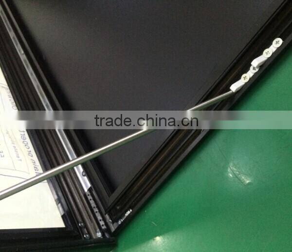 Door open lockable black poster frames with magnetic holder