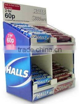 Customized Promotion Cardboard Floor Diaplay For Food In Supermarket