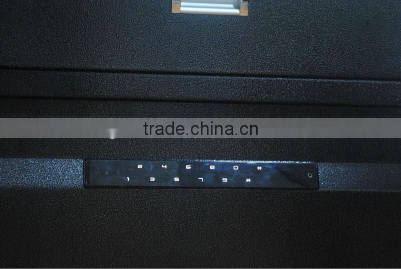 Electronic digital safe cabinet with drawer open by code