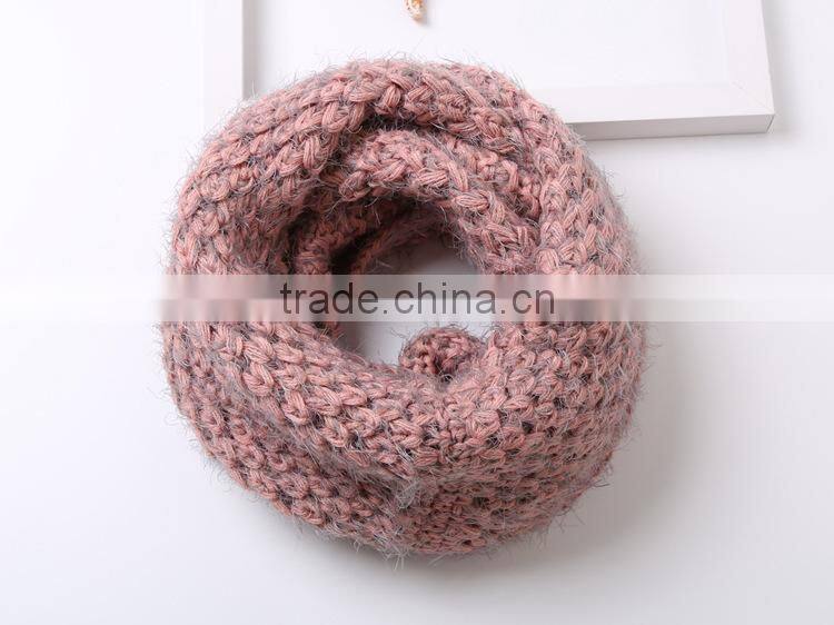 New Style Korean Fashion Soft Plain Knitted Lady Wool Neck Warmer