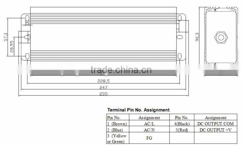 China manufacturer 200w 15v IP67 waterproof led display driver with CE RoHS