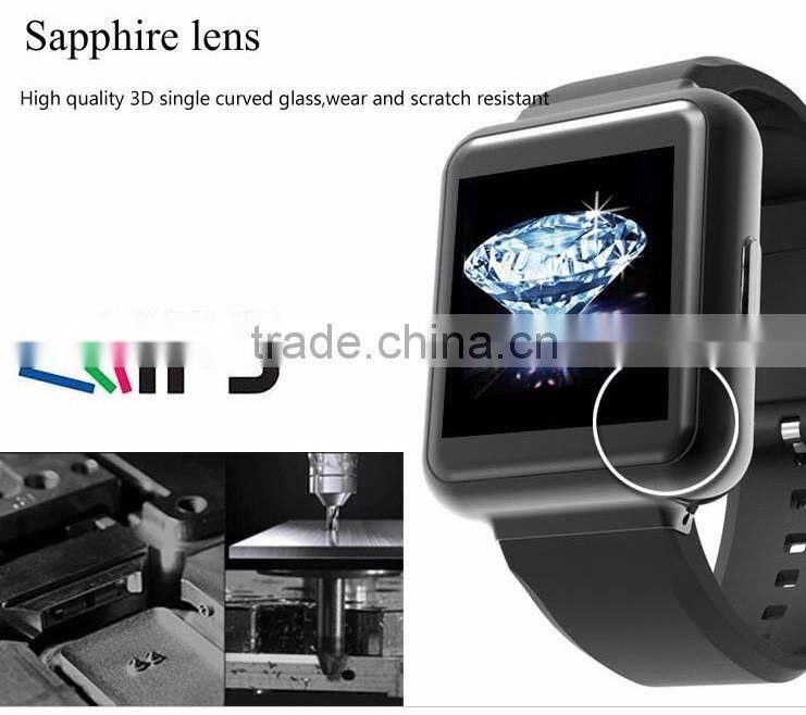 New 2016 Smart Q1 1.54 Inch 2.5D Sapphire Touch Panel MTK6580 Quad Core 3G Wifi Smart Watch