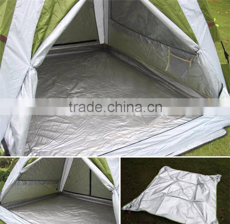 Outdoor Travel Essentials Double Layer 3 4 Person Tent Green Beach Fishing Cheap Camping Tent