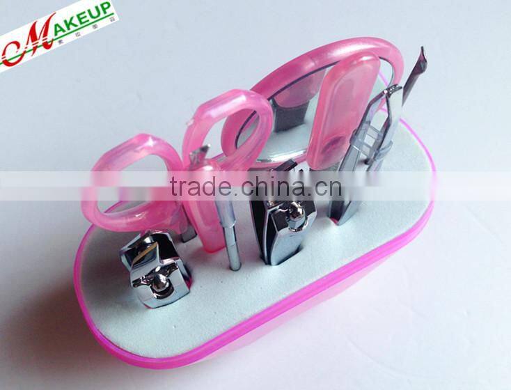 Wholesale Pink Apple 9 in 1 Nail arts Practical cosmetology Manicure and makeup tool set for Birthday Party Return Gifts