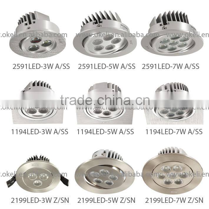 Bright CREE LED Recessed Ceiling lamp / corner lamp aluminum body