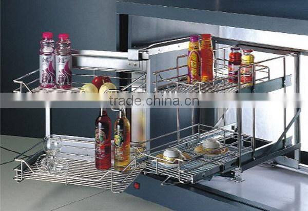 Antique contemporary iron basket for kitchen cabinet