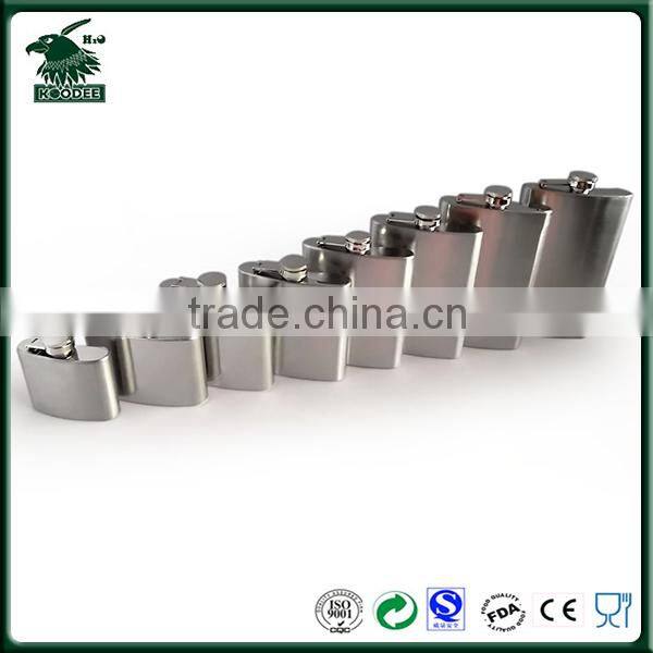 High quality stainless steel material novelty hip flasks with FDA certification