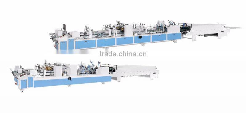 ZH-1050PC corrugated paper folding gluing mPChine for making fruit carton case for 4 6 corner box