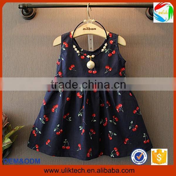 2016 Manufacturer new arrival summer children dress wholesale flower girl dress for fashion frock design kid dress (ulik-GD117)