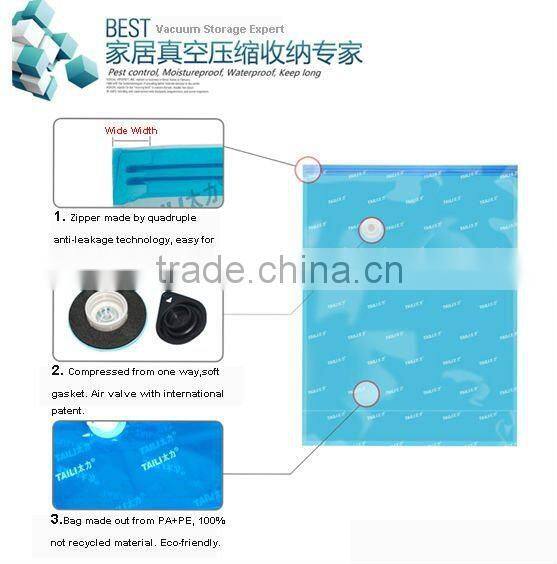 Vacuum storage bag triple your space